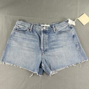 NWT MOTHER The Skipper High Rise Cut Off Shorts in Leap at the Chance Sz33